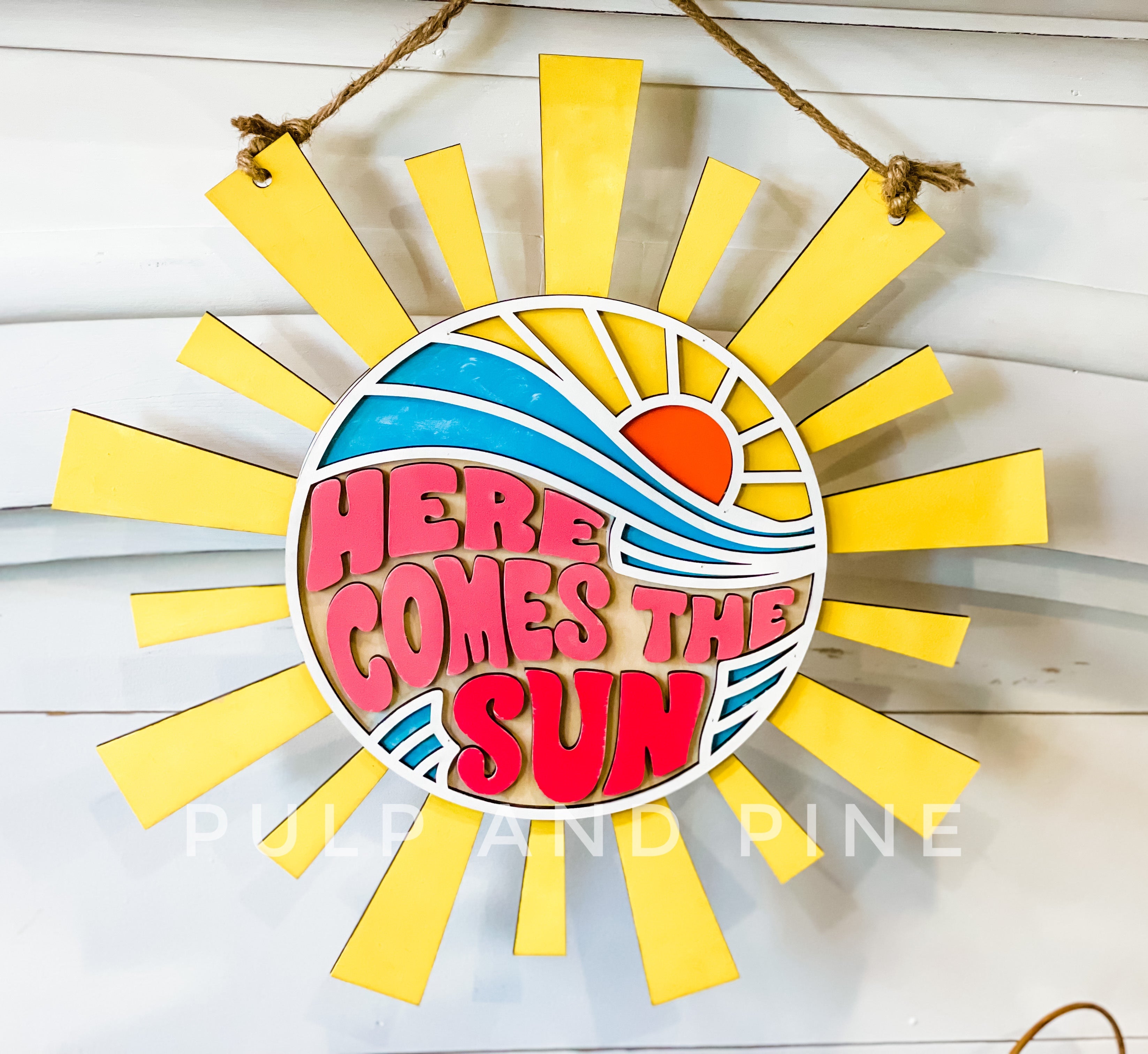 Here Comes the Sun Summer (3D Door Hanger) – Pulp and Pine DIY Studio