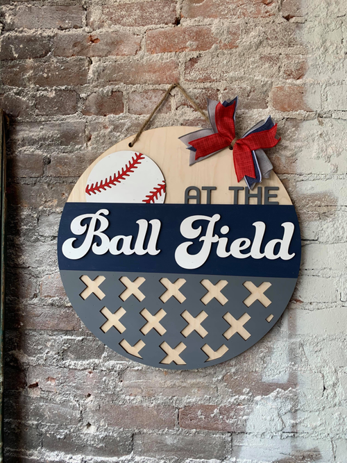 Softball/Baseball Ball Field (3D Door Hanger)