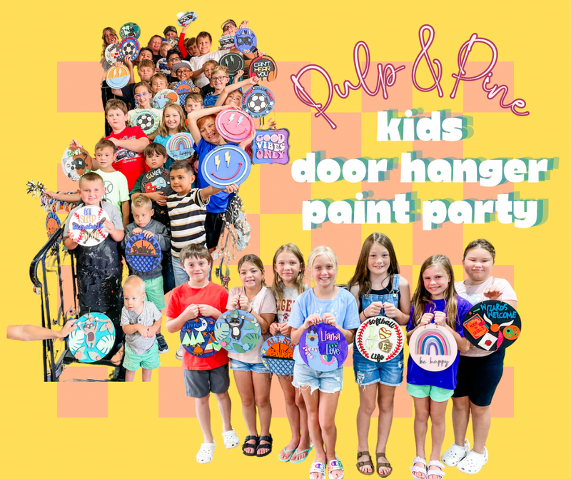 Kids Mini Doorhanger Paint Party (Kids Party Package)