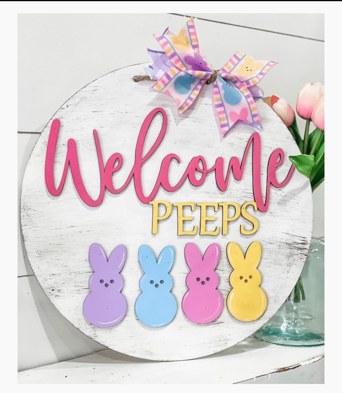 Welcome Peeps (3D Door Hanger) – Pulp and Pine DIY Studio