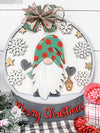 Merry Christmas Globe with Gnome (3D Door Hanger)