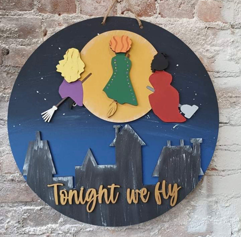 Tonight We Fly - Hocus Pocus (3D Door Hanger) – Pulp and Pine DIY Studio