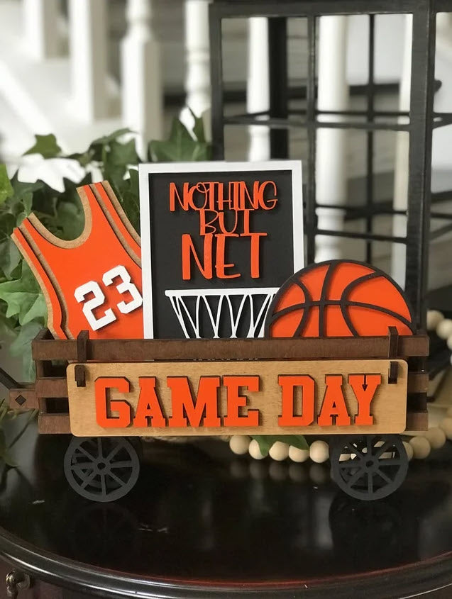 Game Day Basketball (Interchangeable Wagon Set) Pulp and Pine DIY Studio
