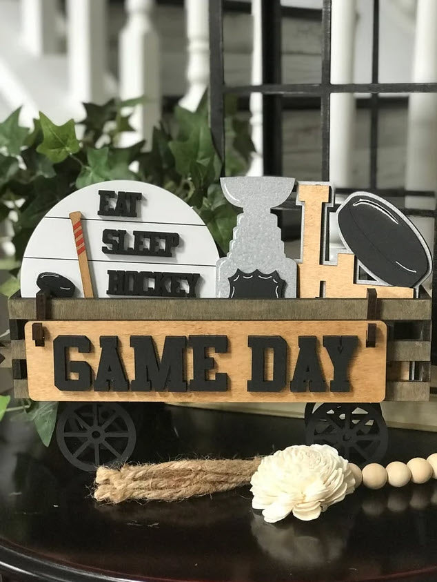 Game Day Hockey (Interchangeable Wagon Set) Pulp and Pine DIY Studio