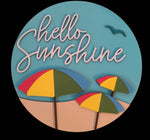 Hello Sunshine Beach Umbrella(3D Door Hanger)