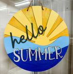 Hello Summer Sun (3D Door Hanger)