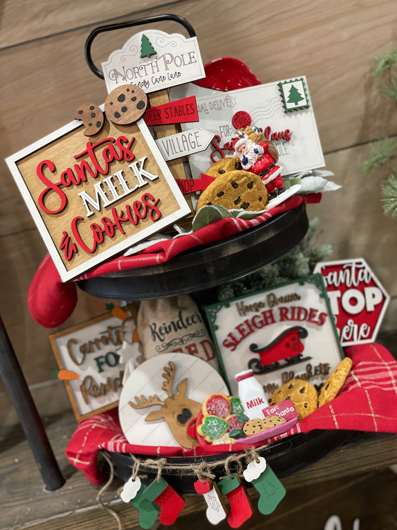 Santa Stop Here (Interchangeable Tiered Tray Set)