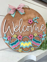 Welcome with Easter Eggs (3D Door Hanger)