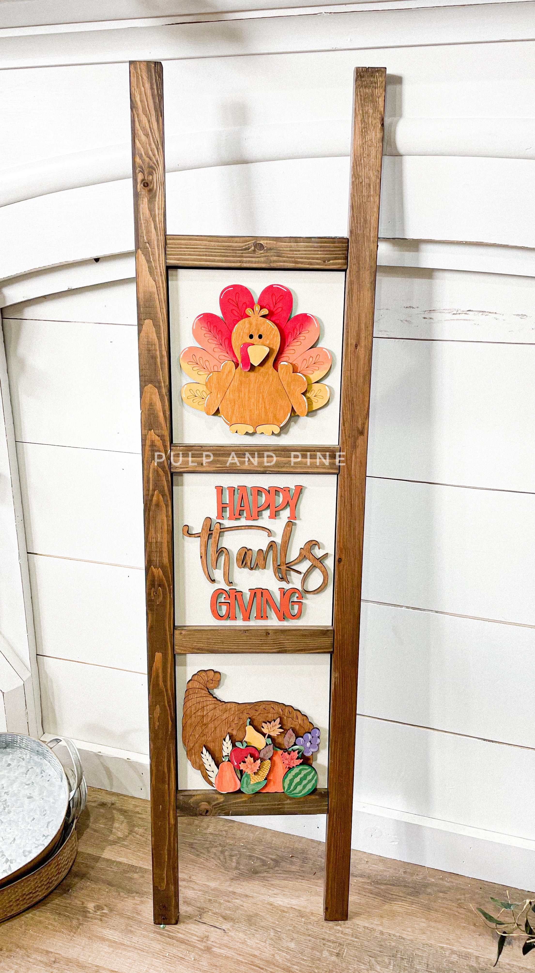 Interchangeable Ladder Thanksgiving Inserts – Pulp and Pine DIY Studio