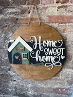 Home Sweet Home Cottage House (3D Door Hanger)