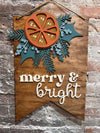 Merry & Bright (3D Door Hanger)