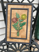 Birth Month Flower Bouquet 3D Rectangle Sign NEW
