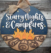 Starry Nights & Campfires Camping (3D Door Hanger)