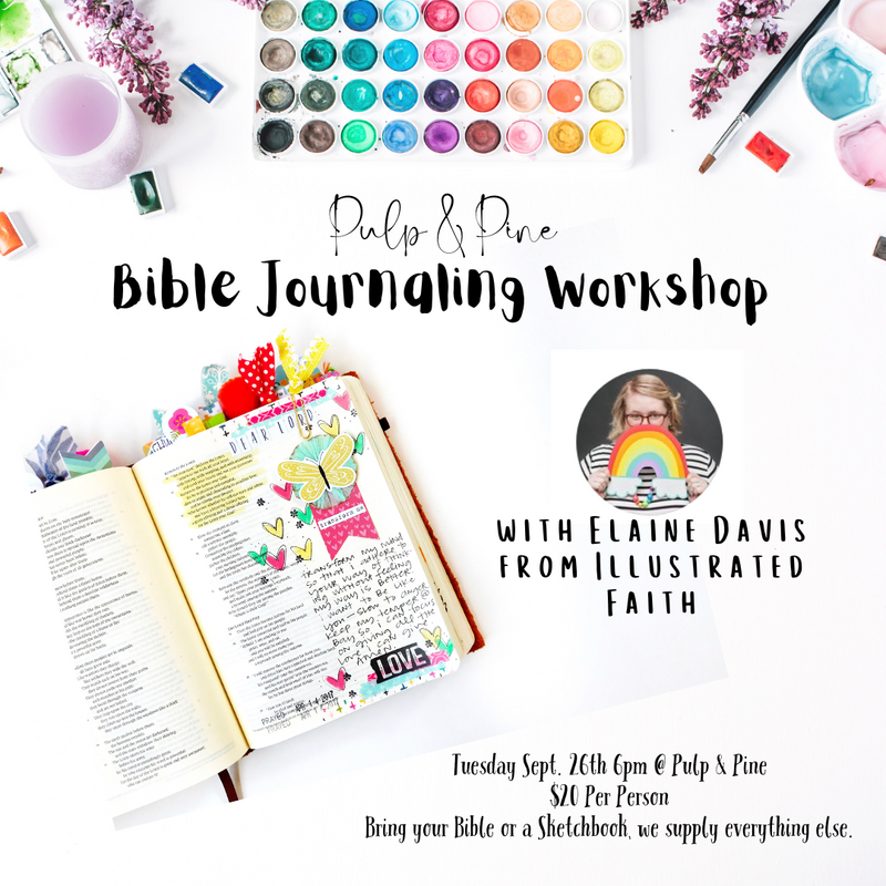 9.26.23 @ 6pm Bible Journaling Workshop w/Elaine Davis from Illustrated Faith