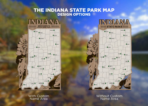 Indiana State Parks 3D Wood Sign