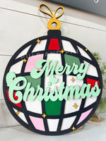 Merry Christmas Disco Ball (3D Door Hanger)