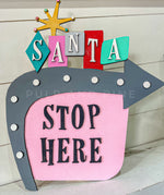 Santa Stop Here (3D Door Hanger)