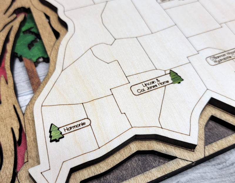 Indiana State Parks 3D Wood Sign