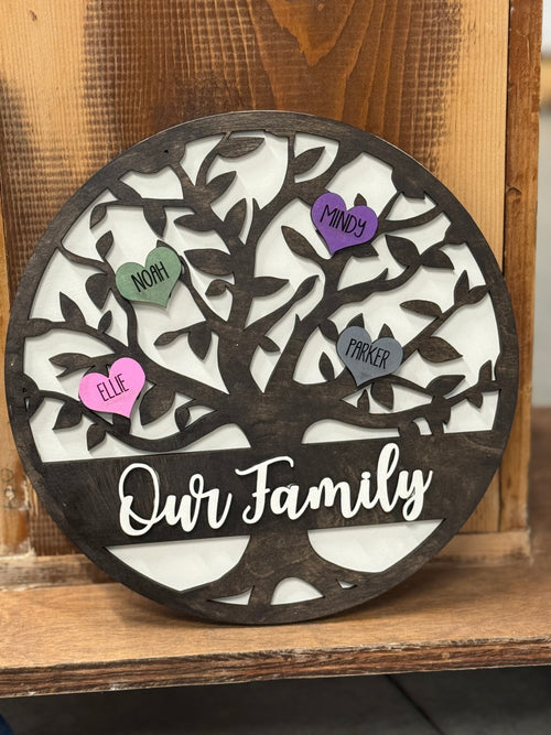 Our Family Tree 3D Sign