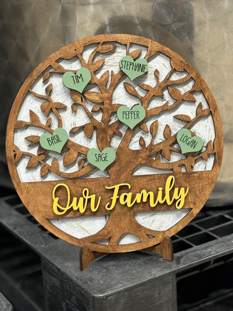 Our Family Tree 3D Sign