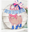 Hello Spring Pig (3D Door Hanger)