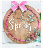Hello Spring Floral (3D Door Hanger)