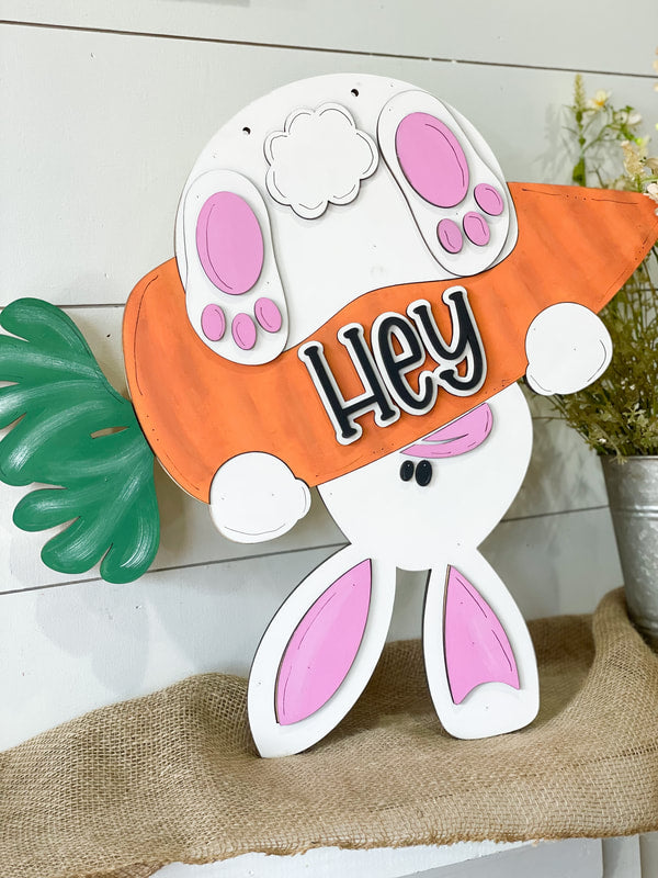 Hey Bunny (3D Door Hanger)