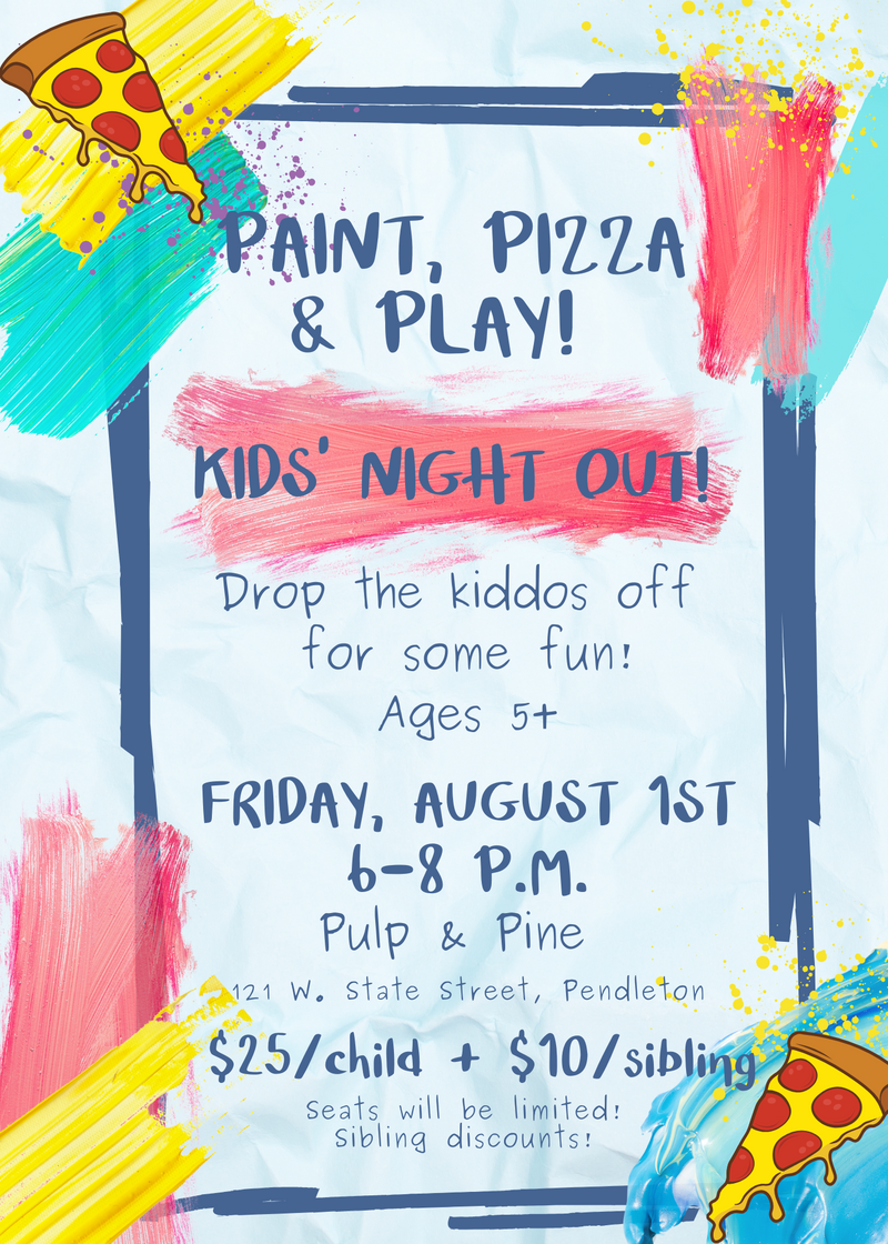 🎨 Paint, Pizza & Play – Kids' Night Out! 🍕 8.1.2025
