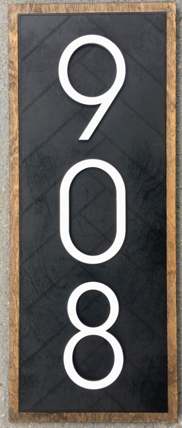 Custom House Number Sign 22” x 12"