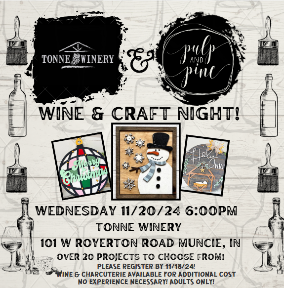 11.20.24 @ 6:00pm TONNE WINERY DIY WORKSHOP