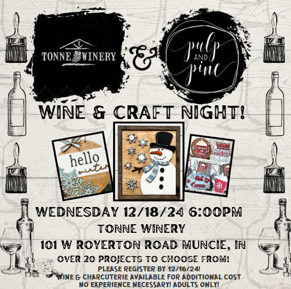 12.18.24 @ 6pm TONNE WINERY DIY WORKSHOP