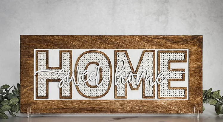 BOHO 3D Home Sweet Home Sign