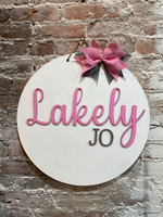 Baby Name, personalized (3D Door Hanger)