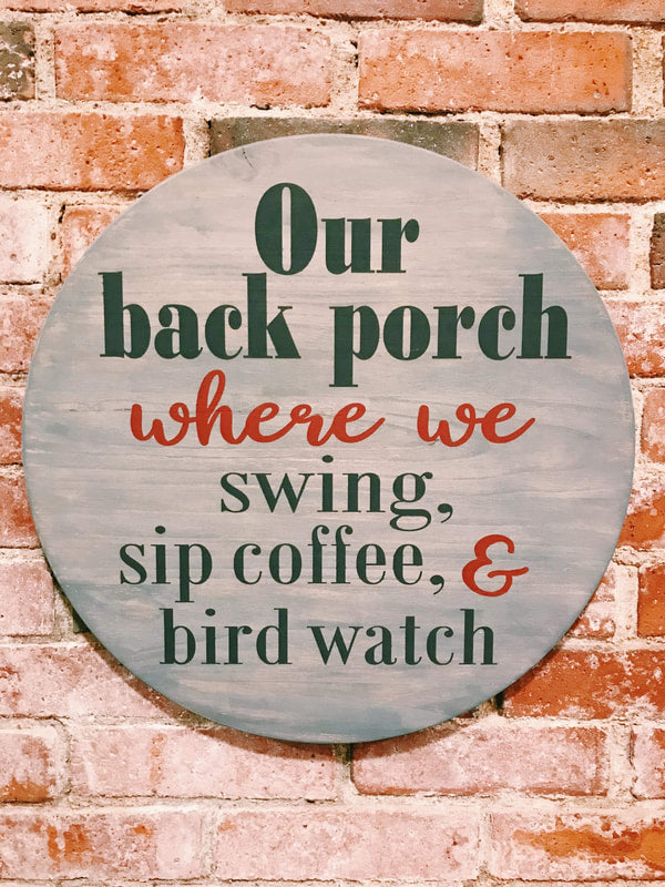 Back Porch Bird Watch (Round Design)