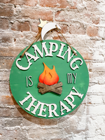 Camping Is My Therapy (3D Door Hanger)