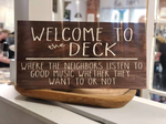 Deck Neighbors Music (Rectangle Design)