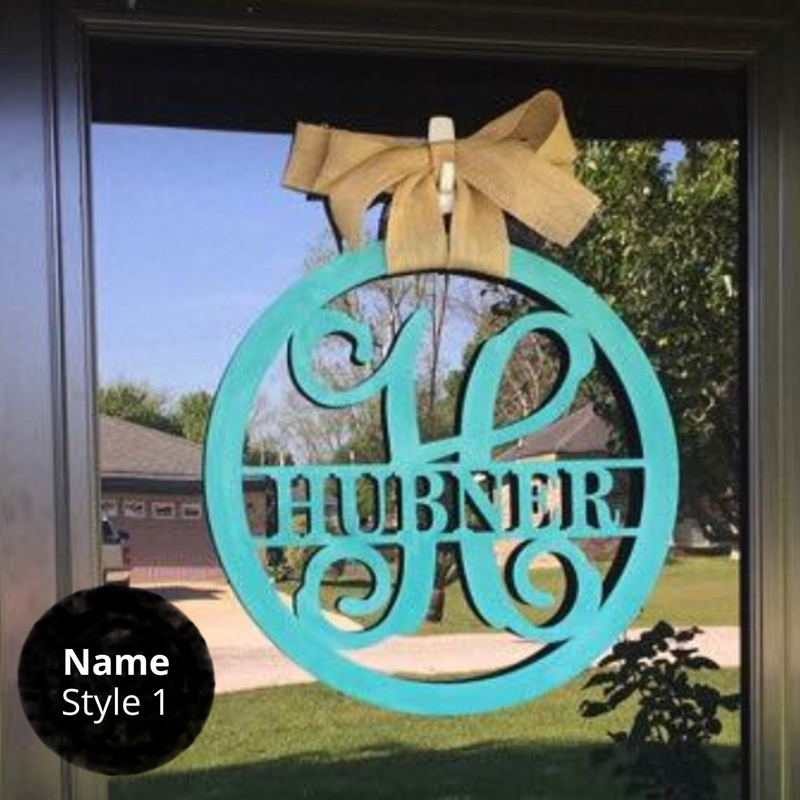 Family Name cutout, personalized (3D Door Hanger)
