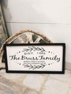 Family Name with laurels, personalized (Rectangle Design)