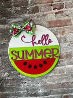Hello Summer, watermelon (3D Door Hanger)