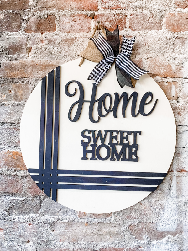 Home Sweet Home, lines (3D Door Hanger)
