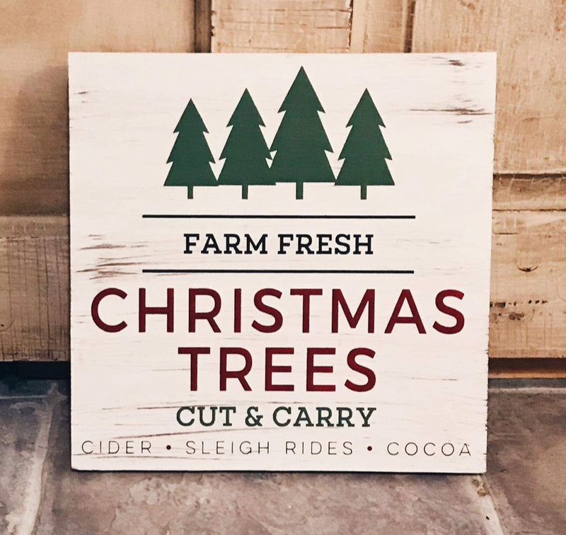 Farm Fresh Christmas Trees (Square Design)