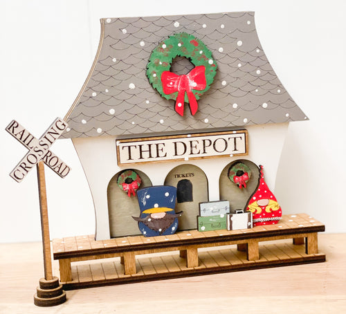 Christmas Village: Train Depot (3D Shelf Sitter)