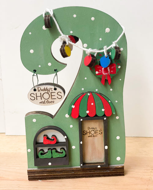 Christmas Village: Shoe Shop (3D Shelf Sitter)