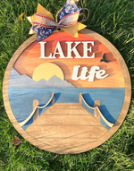 Lake Life with dock (3D Door Hanger)