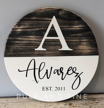 Last Name and Initial, personalized (Round Design)
