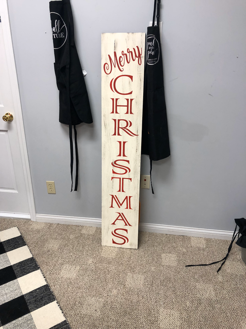 Merry Christmas stencil font (Porch Leaner)