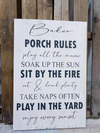Porch Rules: Play All The Music, personalized (Rectangle Design)