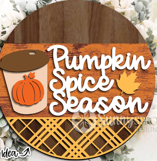 Pumpkin Spice Season (3D Door Hanger)