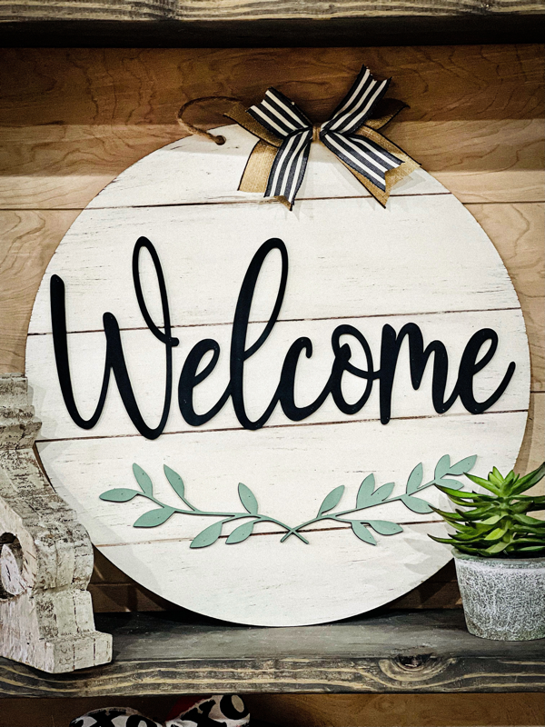 Welcome, decorative (3D Door Hanger)