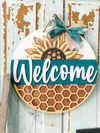 Welcome, sunflower honeycomb (3D Door Hanger)